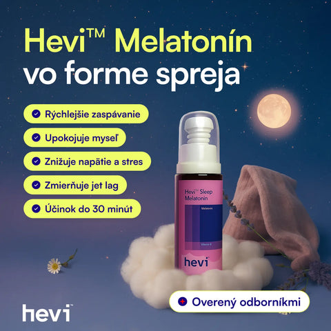 Benefity melatonínového spreja Hevi™ – rýchlejšie zaspávanie