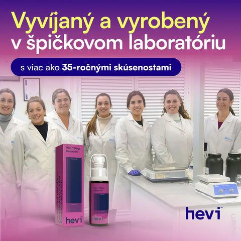 Ako pôsobí melatonín a vitamín B6 v spreji Hevi™