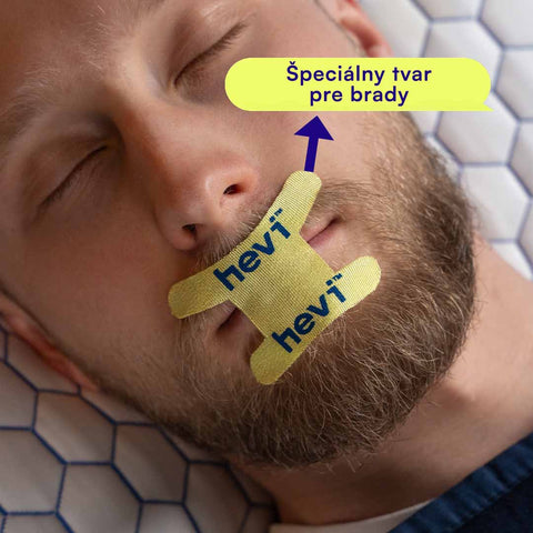 Popis použitia pásky na ústa a bradu Hevi™ Tape